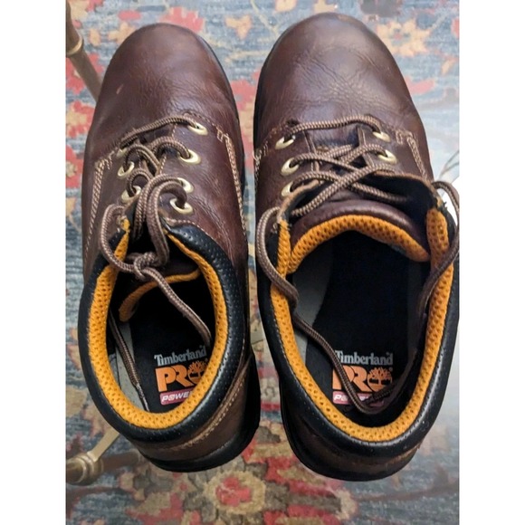 Timberland Pro Titan Brown Leather Shoe-boots Size 10 W Water & Oil Resistant - Picture 12 of 16